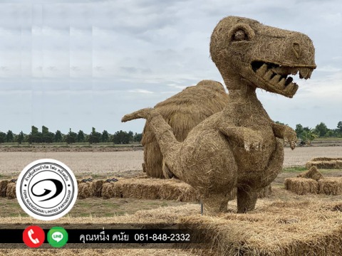 งานพ่นโฟมใส่หุ่นฟาง-ช่วยป้องกันไม่ให้ฟางพัง-วัดปากคลอง11-ปทุมธานี